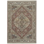 Kaleen Rila Collection Dark Rose Throw Rug 18" x 18"