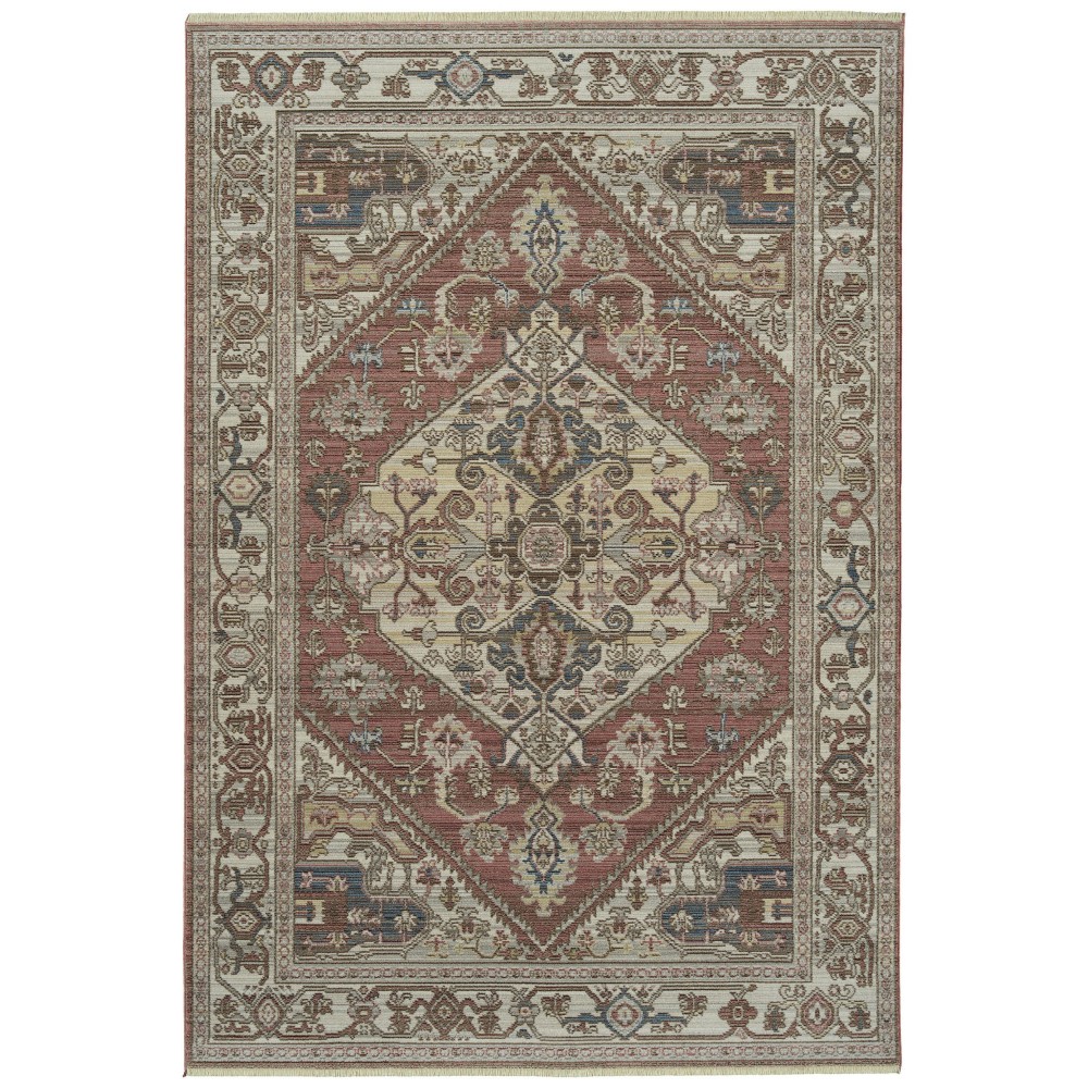 Kaleen Rila Collection Dark Rose Area Rug 7'10" x 10'10"