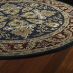 Kaleen Tara Rounds Collection Navy Burgundy Area Rug 11'9" x 11'9"