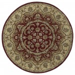 Kaleen Tara Rounds Collection Dark Burgundy Area Rug 3'9" x 3'9"