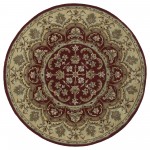 Kaleen Tara Rounds Collection Dark Burgundy Area Rug 7'9" x 7'9"