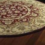 Kaleen Tara Rounds Collection Dark Burgundy Area Rug 9'9" x 9'9"