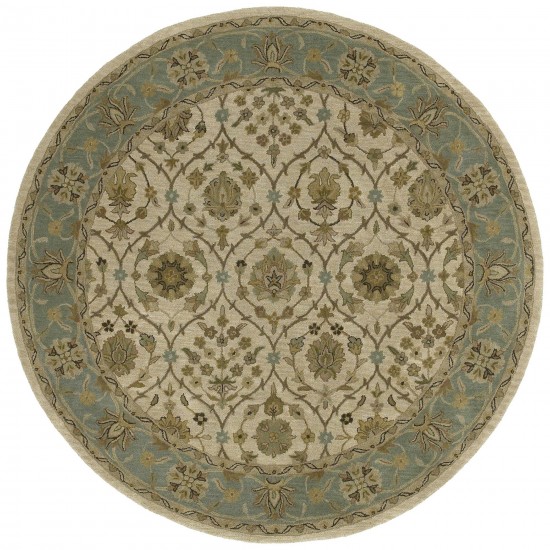 Kaleen Tara Rounds Collection Light Ivory Area Rug 11'9" x 11'9"