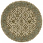 Kaleen Tara Rounds Collection Light Ivory Area Rug 5'9" x 5'9"