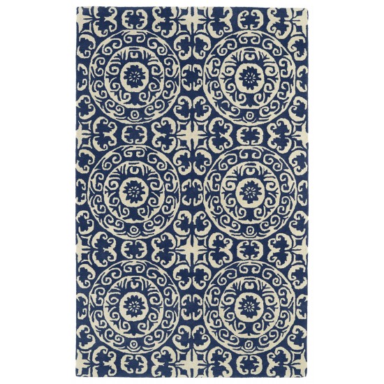 Kaleen Tara Rounds Collection EVL03-22 Navy Area Rug 11'9" x 11'9"