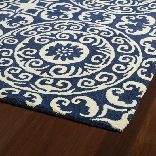 Kaleen Tara Rounds Collection EVL03-22 Navy Area Rug 5'9" x 5'9"