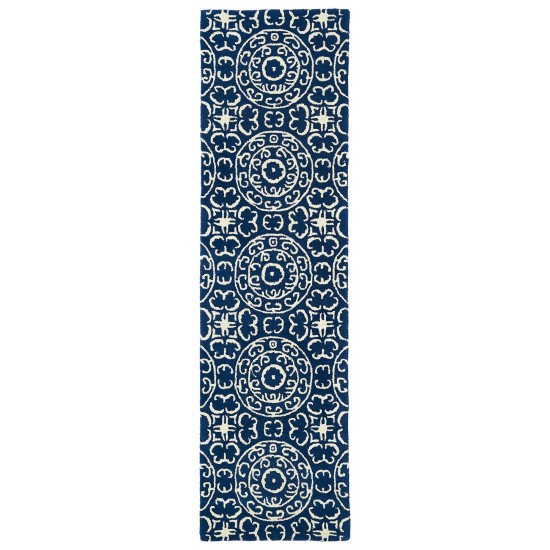 Kaleen Tara Rounds Collection EVL03-22 Navy Area Rug 5'9" x 5'9"