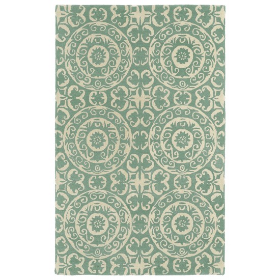 Kaleen Tara Rounds Collection Light Mint Area Rug 11'9" x 11'9"