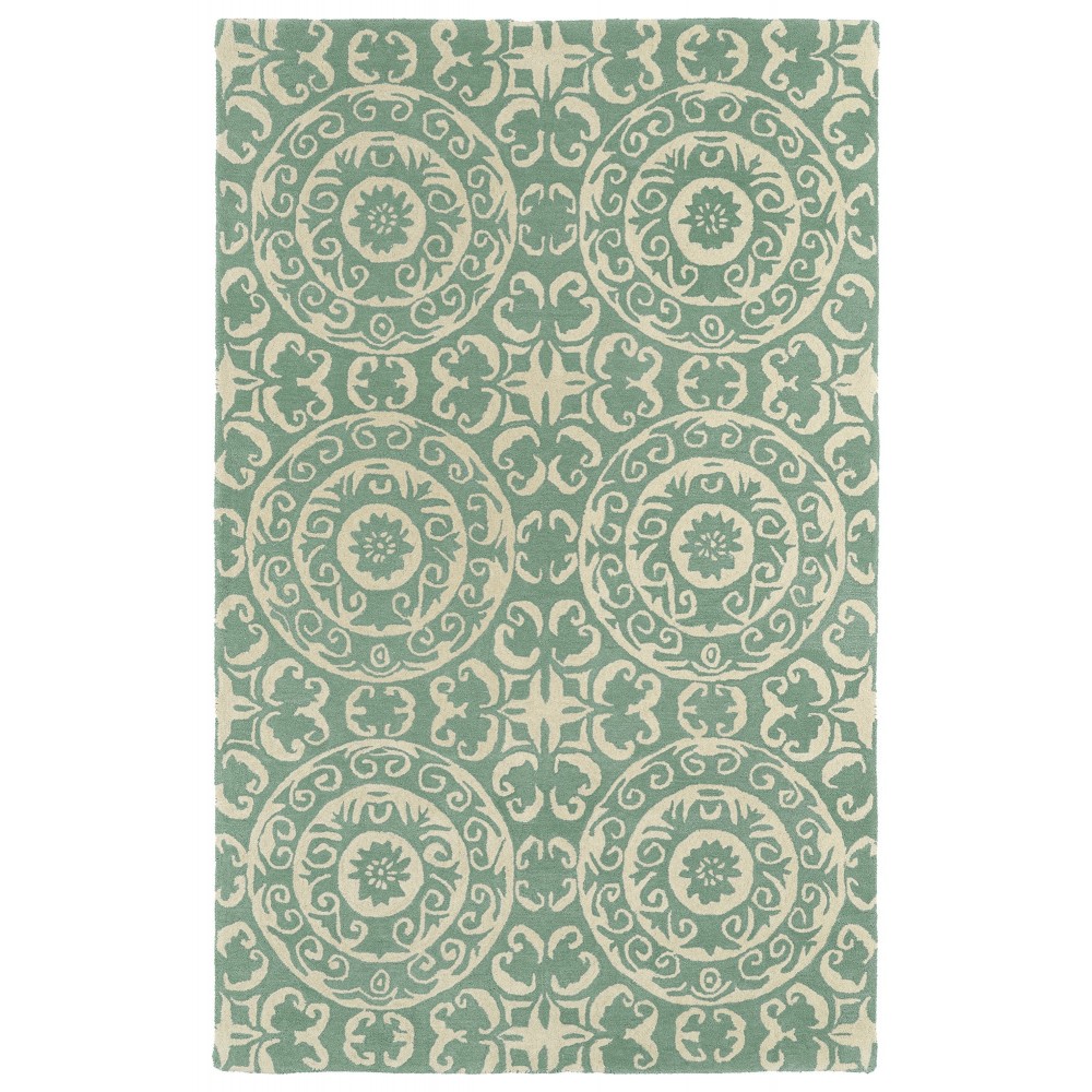 Kaleen Tara Rounds Collection Light Mint Area Rug 11'9" x 11'9"