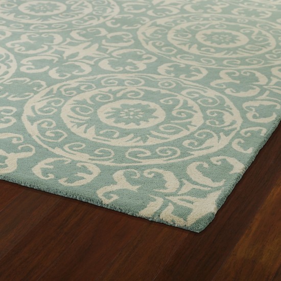 Kaleen Tara Rounds Collection Light Mint Area Rug 11'9" x 11'9"