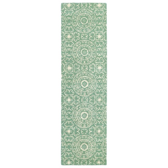 Kaleen Tara Rounds Collection Light Mint Area Rug 3'9" x 3'9"