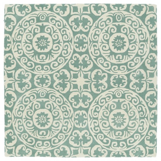 Kaleen Tara Rounds Collection Light Mint Area Rug 3'9" x 3'9"