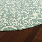 Kaleen Tara Rounds Collection Light Mint Area Rug 3'9" x 3'9"