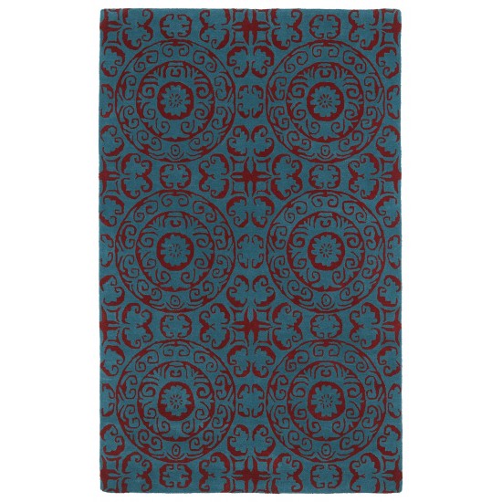 Kaleen Tara Rounds Collection Dark Peacock Area Rug 11'9" x 11'9"