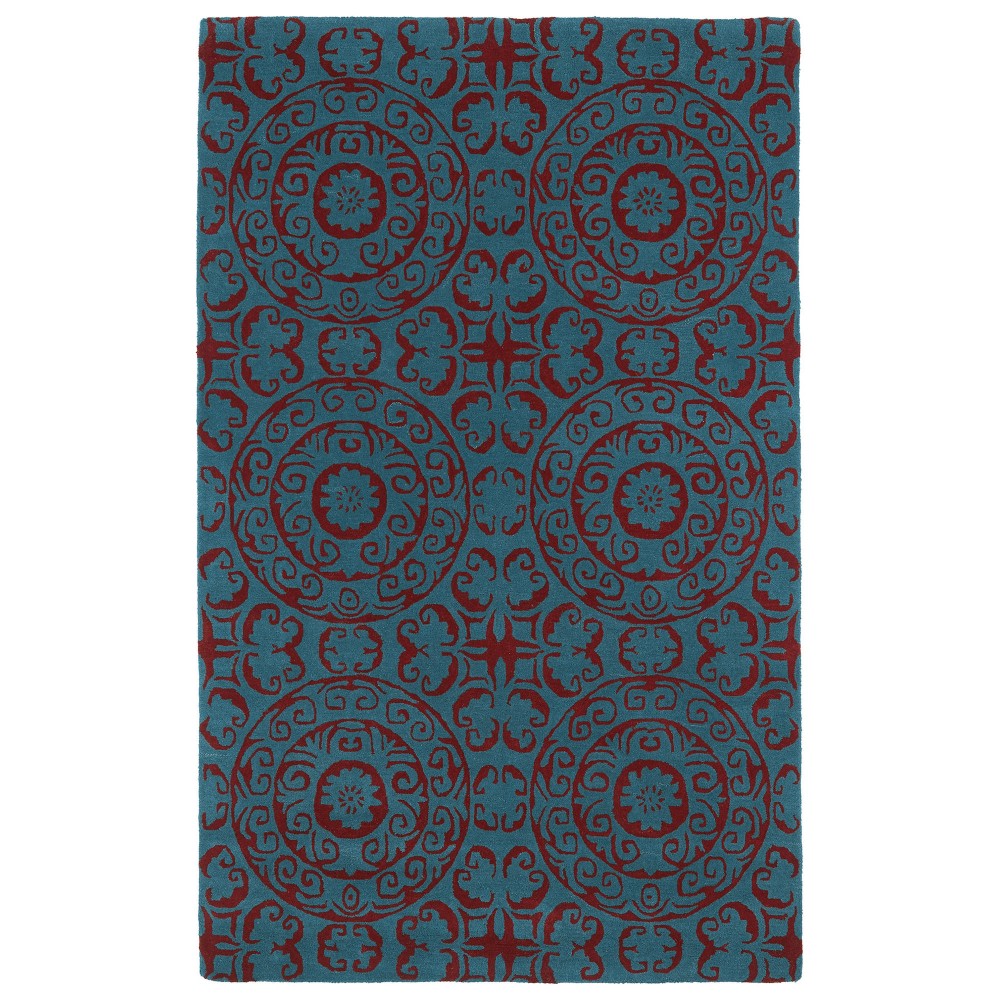 Kaleen Tara Rounds Collection Dark Peacock Area Rug 11'9" x 11'9"