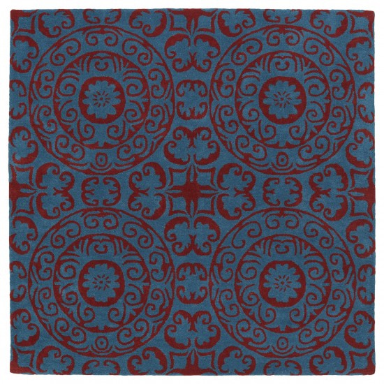 Kaleen Tara Rounds Collection Dark Peacock Area Rug 11'9" x 11'9"