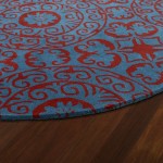 Kaleen Tara Rounds Collection Dark Peacock Area Rug 11'9" x 11'9"