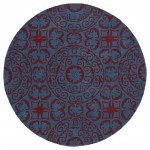 Kaleen Tara Rounds Collection Dark Peacock Area Rug 3'9" x 3'9"