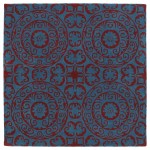 Kaleen Tara Rounds Collection Dark Peacock Area Rug 3'9" x 3'9"
