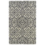 Kaleen Tara Rounds Collection Light Grey Area Rug 5\'9" x 5\'9"