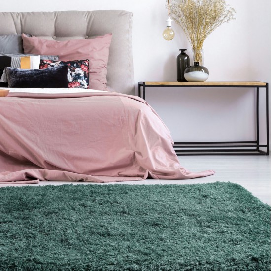Kaleen Rinna Collection Dark Teal Area Rug 3'6" x 5'6"