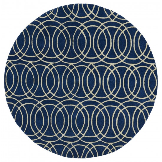 Kaleen Tara Rounds Collection REV02-22 Navy Area Rug 11'9" x 11'9"