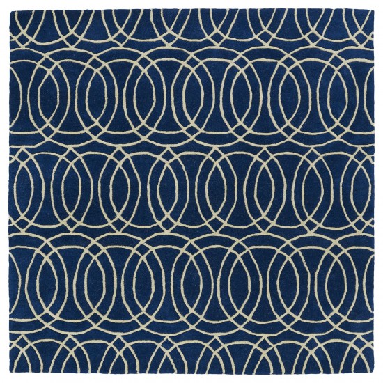 Kaleen Tara Rounds Collection REV02-22 Navy Area Rug 11'9" x 11'9"