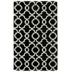 Kaleen Tara Rounds Collection Black Ivory Area Rug 3'9" x 3'9"