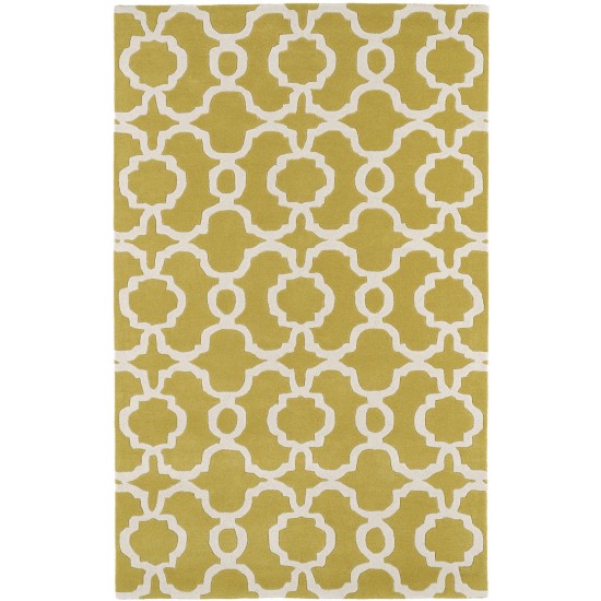 Kaleen Tara Rounds Collection Bright Yellow Area Rug 11'9" x 11'9"