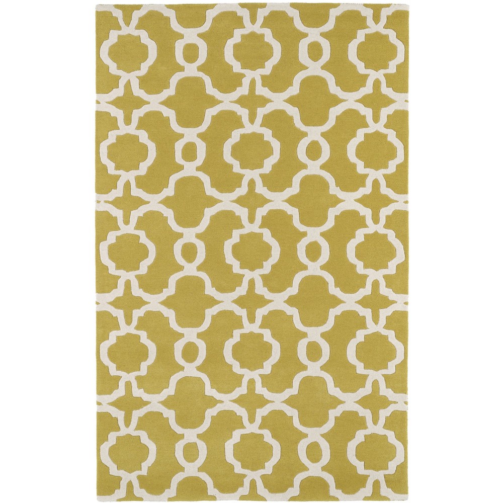 Kaleen Tara Rounds Collection Bright Yellow Area Rug 11'9" x 11'9"