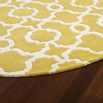 Kaleen Tara Rounds Collection Bright Yellow Area Rug 11'9" x 11'9"