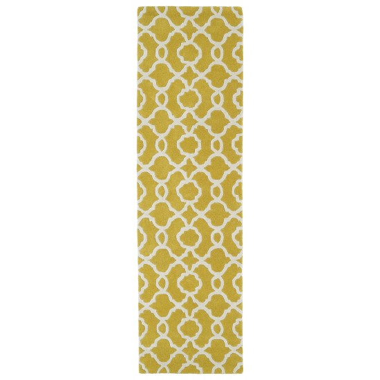 Kaleen Tara Rounds Collection Bright Yellow Area Rug 11'9" x 11'9"