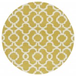 Kaleen Tara Rounds Collection Bright Yellow Area Rug 11'9" x 11'9"