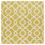 Kaleen Tara Rounds Collection Bright Yellow Area Rug 11'9" x 11'9"