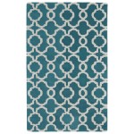 Kaleen Tara Rounds Collection Dark Teal Area Rug 11'9" x 11'9"