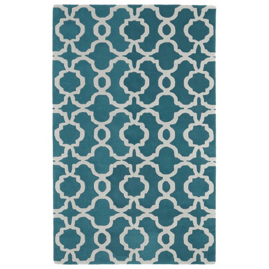 Kaleen Tara Rounds Collection Dark Teal Area Rug 11'9" x 11'9"