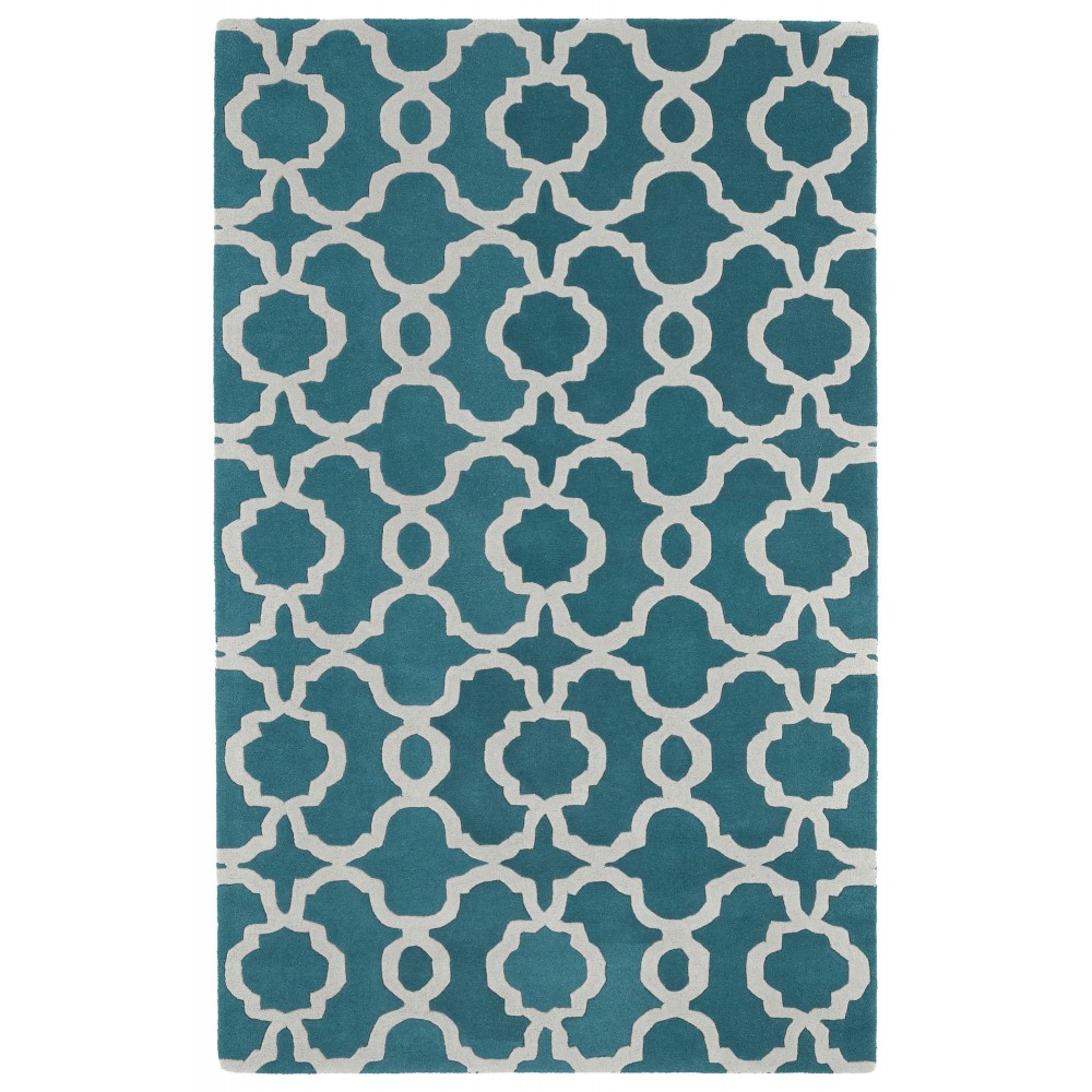 Kaleen Tara Rounds Collection Dark Teal Area Rug 11'9" x 11'9"