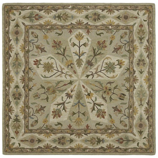 Kaleen Tara Square Collection Light Sage Area Rug 11'9" x 11'9"