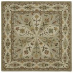 Kaleen Tara Square Collection Light Sage Area Rug 3'9" x 3'9"