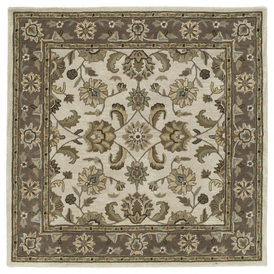 Kaleen Tara Square Collection Light Linen Area Rug 11'9" x 11'9"