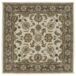 Kaleen Tara Square Collection Light Linen Area Rug 3'9" x 3'9"