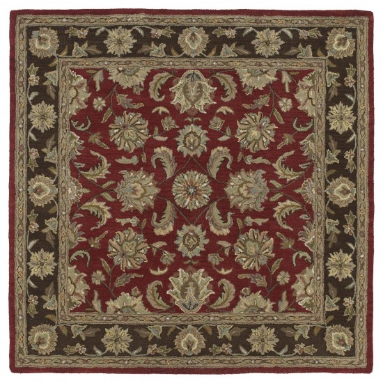 Kaleen Tara Square Collection Dark Salsa Area Rug 11'9" x 11'9"