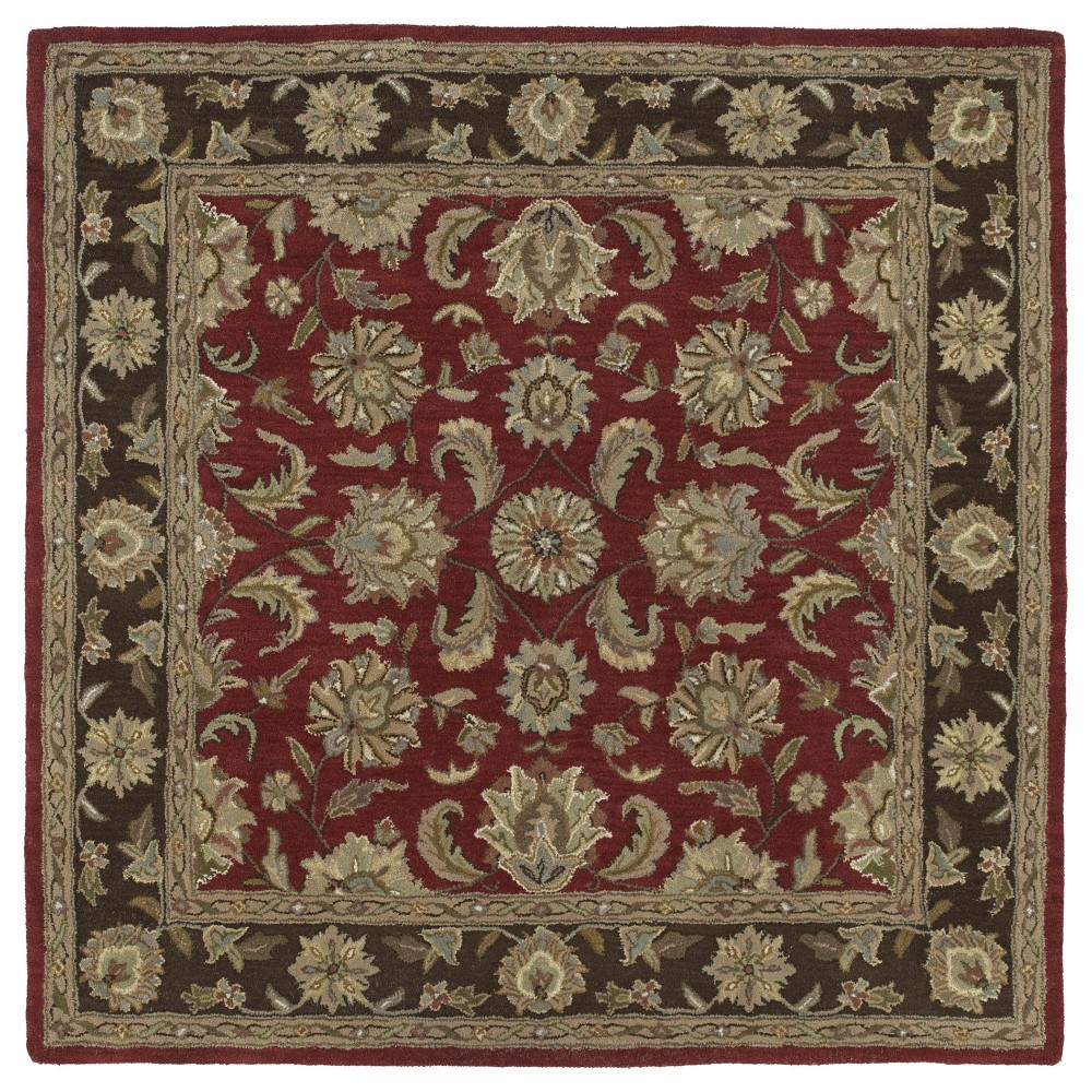 Kaleen Tara Square Collection Dark Salsa Area Rug 5'9" x 5'9" Kaleen Tara Square Collection Dark Salsa Area Rug 5'9" x 5'9"