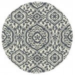 Kaleen Tara Square Collection Dark Grey Area Rug 3'9" x 3'9"