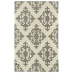 Kaleen Tara Square Collection Light Grey Area Rug 3'9" x 3'9"