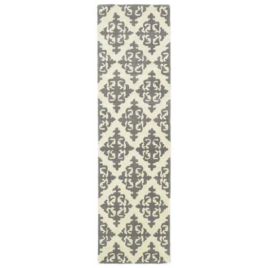 Kaleen Tara Square Collection Light Grey Area Rug 3'9" x 3'9"