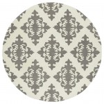 Kaleen Tara Square Collection Light Grey Area Rug 3'9" x 3'9"