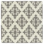 Kaleen Tara Square Collection Light Grey Area Rug 3'9" x 3'9"