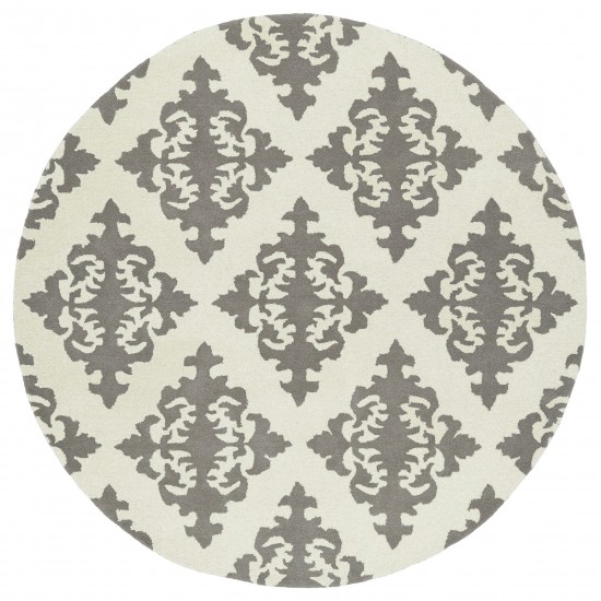 Kaleen Tara Square Collection Light Grey Area Rug 7'9" x 7'9"