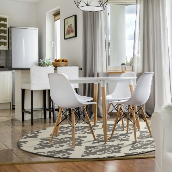Kaleen Tara Square Collection Light Grey Area Rug 9'9" x 9'9"